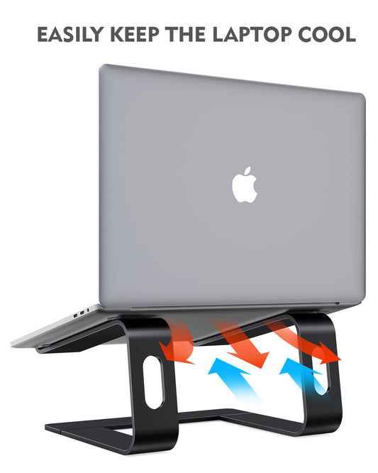 Laptop Stand, Ergonomic Desktop Laptop Stand, Notebook Stand Compatible with 10-15.6inch laptops, Black