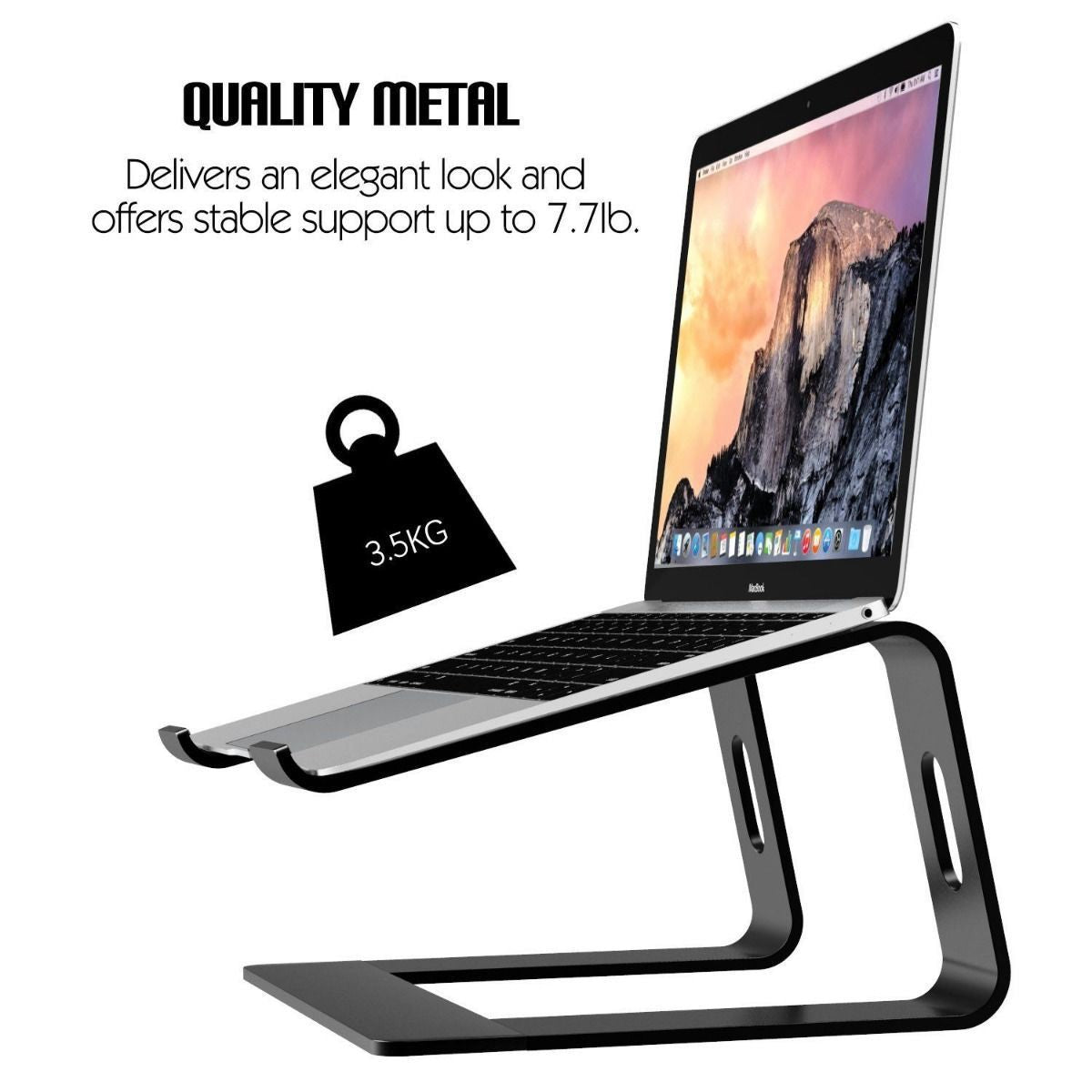 Laptop Stand, Ergonomic Desktop Laptop Stand, Notebook Stand Compatible with 10-15.6inch laptops, Black