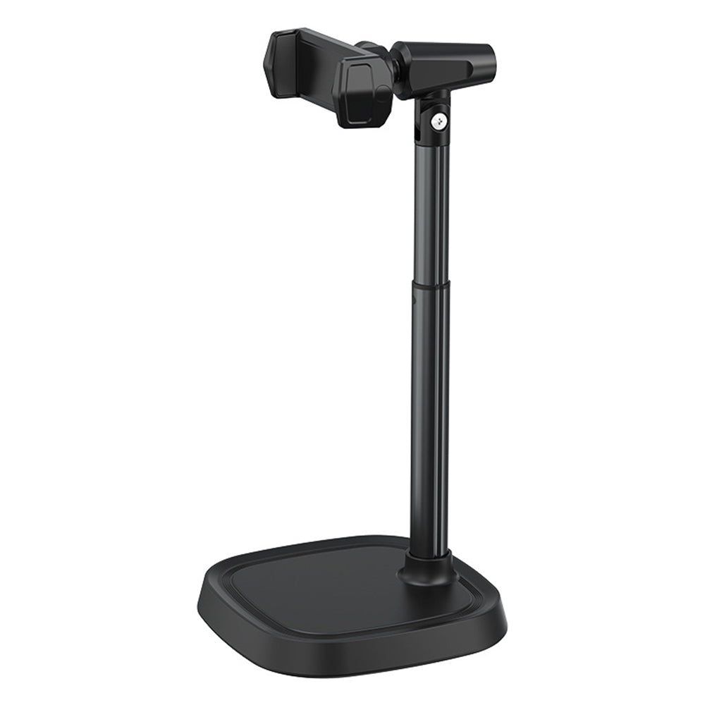 Mobile Phone Stand Table, Height Adjustable Mobile Phone Holder, Cell Phone Holder for Desk, Compatible with Phone and iPad, Black