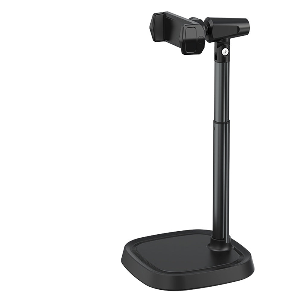 Mobile Phone Stand Table, Height Adjustable Mobile Phone Holder, Cell Phone Holder for Desk, Compatible with Phone and iPad, Black